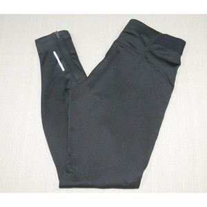 Asics Leggings Size Medium Black Running Full Length Zipped Ankle Yoga Athletic